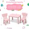 3 Pieces Toddler Multi Activity Play Dining Study Kids Table and Chair Set